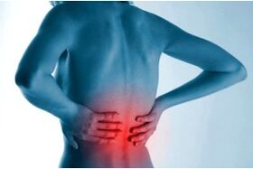 Location of spinal osteochondrosis